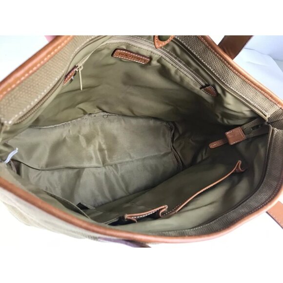 Jack Georges Womens Beige Brown Handle Shoulder Strap Tote‎ Bag Size M - Picture 6 of 9